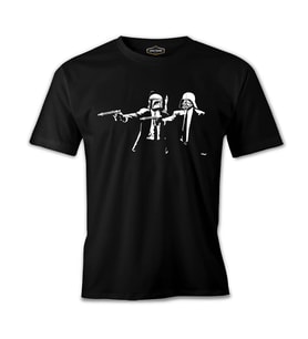 Star Wars & Pulp Fiction Siyah Erkek Tshirt