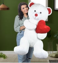 130 Cm Tek Kalpli Büyük Ayıcık (%100 Yerli) (Beyaz)