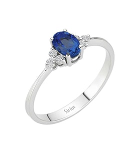 Sirius Pırlanta ve Oval Safir Arya Yüzük 0717R0271