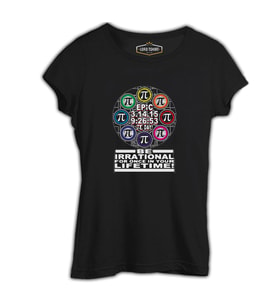 Matematik - Pi 3 Siyah Kadın Tshirt
