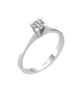 Sirius D Renk 0,24 Karat Pırlanta Tektaş Yüzük 0723R0164