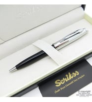 Scrikss 39 Siyah Krom Tükenmez Kalem  Scrikss Kalem  İsme Özel Kalem  Hediyelik Kalem