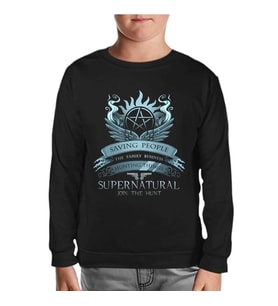 Supernatural - Join the Hunt Siyah Çocuk Sweatshirt