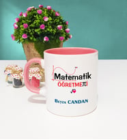Matematik Öğretmeni Kupa Bardak Pembe