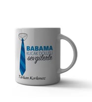 Babama Kucak Dolusu Sevgilerle Kupa Bardak (Çok Renkli)