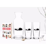 BK Gift Kişiye Özel Renkli Baskılı Bursa Tasarımlı Turistik İkili Rakı Bardağı Karaf ve Cep Kitabı Hediye Seti-3 (Model 1)