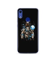 Uzay Astronot Tasarım Süper Şeffaf Silikon Telefon Kılıfı Huawei Honor 8A 
