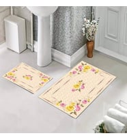 Banyo Halısı Ikili Klozet Takımı Kaymaz Tabanlı (60 xm x 100 cm + 40 cm x 60 cm) 