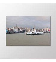 Arty Tablo Galata Kulesi ve Vapur Tablo (Karışık)