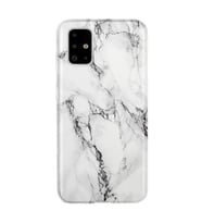 Kılıfland Samsung Galaxy A51 Kılıf Silikon Resimli Kapak Fragile White Marble Mermer Stok 1103