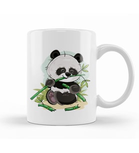 Sevimli Panda Kupa Bardak Porselen