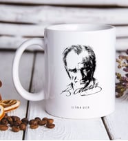 BK Gift Kişiye Özel Atatürk Temalı Beyaz Kupa Bardak-18