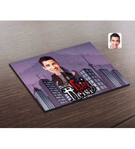 BK Gift Kişiye Özel Evin Reisi Karikatürlü Ahşap Puzzle-2