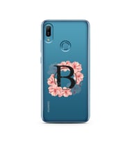 Pembe Çiçekli Harf Tasarım Süper Şeffaf Silikon Telefon Kılıfı Huawei P9 Lite 20