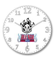 Bleach Logo Mavi Duvar Saati Bombeli Gercek Cam