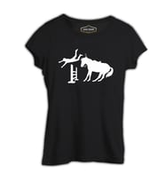 At 12 Siyah Kadın Tshirt