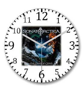 Sonata Artica  The Days of Grays Duvar Saati Bombeli Gercek Cam