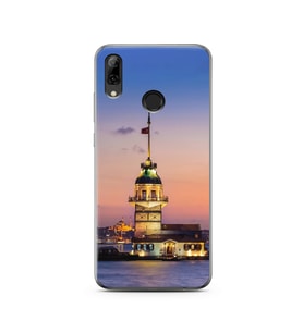 Kız Kulesi Tasarımlı Süper Şeffaf Silikon Telefon Kılıfı Huawei P Smart (2019)