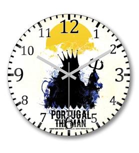 Portugal The Man Duvar Saati Bombeli Gercek Cam
