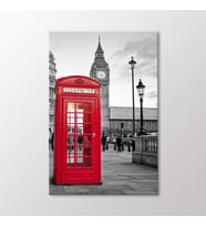 Arty Tablo Kırmızı Telefon Kulübesi, Big Ben Tablo (Karışık)