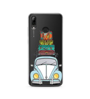 Tatil Araba Tasarımlı Süper Şeffaf Silikon Telefon Kılıfı Huawei P Smart (2019)