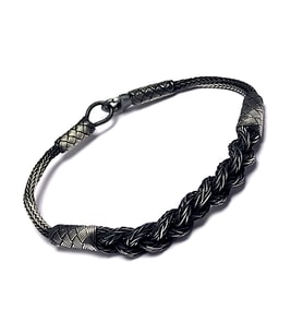 1000 Ayar Kazaziye Gümüş Bileklik (Unisex)