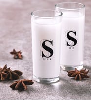 BK Gift Kişiye Özel Renkli Baskılı İsimli İkili Rakı Bardağı Seti-34 (Beyaz)