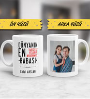 Babalar Günü Hediyesi Babaya Hediye  Fotoğraflı Babalar Günü Özel Hediye Baba Kupa Bardak Babaya Yılbaşı Yeni Yıl Hediyesi Doğum Günü Yıl Dönümü Hediyesi