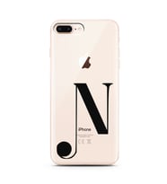 Iphone 8 Plus Harf Tasarımlı Telefon Kılıfı N-Harfi 