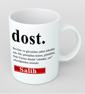 Kişiye Özel Dost Kupa Bardak