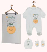Pia Baby Gl 1932-03 İsme Özel Battaniyeli Tulum Set