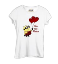 One in a Minion - Hearts Beyaz Kadın Tshirt