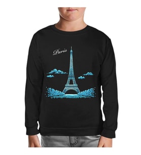 Parisian Siyah Çocuk Sweatshirt