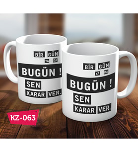 Motivasyon Yazı Hediye Kupa Bardak