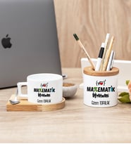 Matematik Öğretmeni Fincan Ve Kalemlik İkili Set