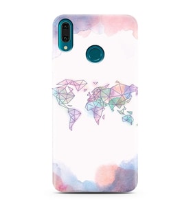 Gökkuşahı Harita Tasarım Süper Şeffaf Silikon Telefon Kılıfı Huawei Y9 (2019)