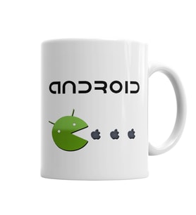 Android Pac Man Kupa Bardak Porselen