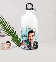 BK Gift Kişiye Özel Bay Bankacı Karikatürlü Metal Suluk 500 Ml 1