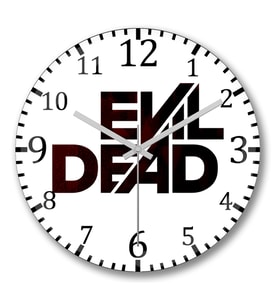 Evil Dead Duvar Saati Bombeli Gercek Cam