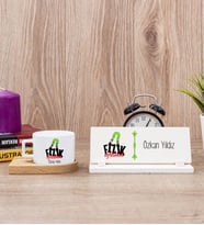 Fizik Öğretmeni Fincan ve Masa İsimliği Hediye Seti