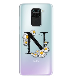 Papatya Harf Tasarım Süper Şeffaf Silikon Telefon Kılıfı Xiomai Redmi Note 9 N-H