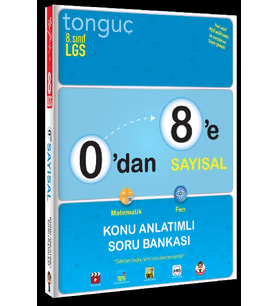 Tonguç Yayınları 0'dan 8'e Sayısal Konu Anlatımlı Soru Bankası