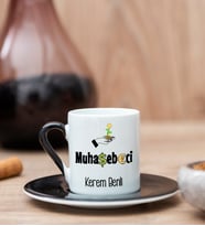 Muhasebeci Siyah Türk Kahvesi Fincanı