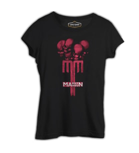 Marilyn Manson - MM Siyah Kadın Tshirt