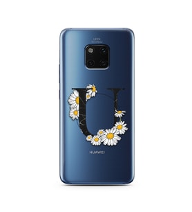 Papatya Harf Tasarım Süper Şeffaf Silikon Telefon Kılıfı Huawei Mate 20 Pro U-Ha