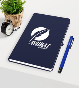 BK Gift Kişiye Özel Avukat Temalı Lacivert Defter Kalem Seti - 12