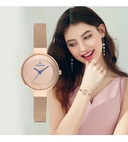 Coliseum Kadın Kol Saati Lüks Moda Şık Trend Bayan Kol Saati Siyah Rose Gold