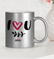 BK Gift Kişiye Özel Seni Seviyorum Gümüş Yaldızlı Kupa Bardak  3