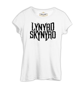 Lynrd Skynrd - Logo Beyaz Kadın Tshirt