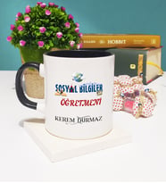 Sosyal Bilgiler Öğretmeni Kupa Bardak Siyah